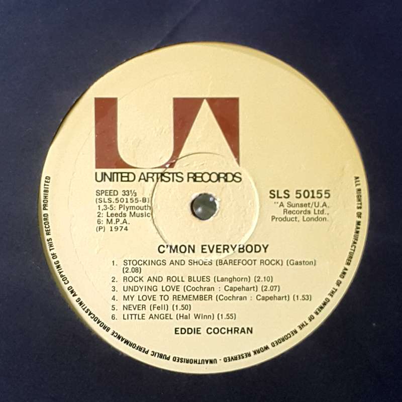 EDDIE COCHRAN - C'MON EVERYBODY  Vinyl, LP, Compilation Country: South Africa Released: 1974