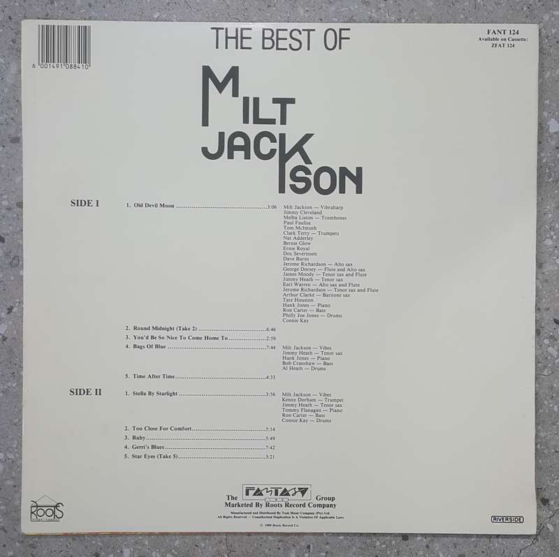 MILT JACKSON - THE BEST OF MILT JACKSON Vinyl, LP, Compilation Country: US Released: 1989