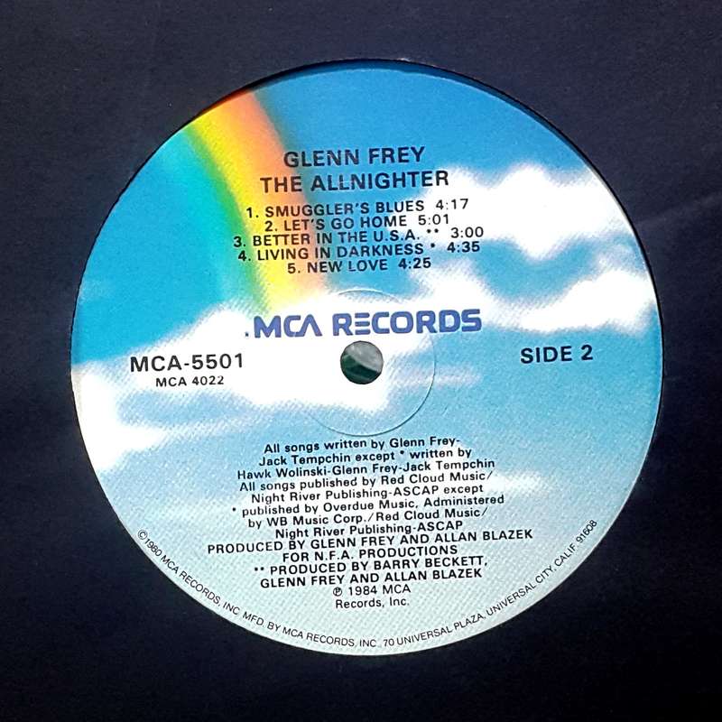 GLENN FREY - THE ALLNIGHTER Vinyl, LP, Album, Pinckneyville Pressing Country: US Released: 1984