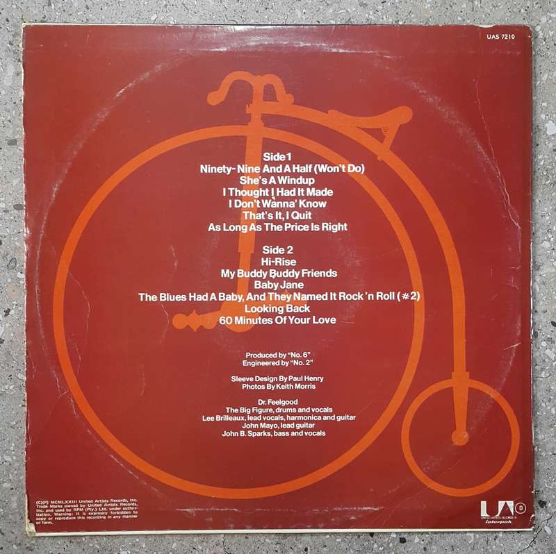 DR FEELGOOD - BE SEEING YOU Vinyl, LP, Album Country: South Africa Released: 1977