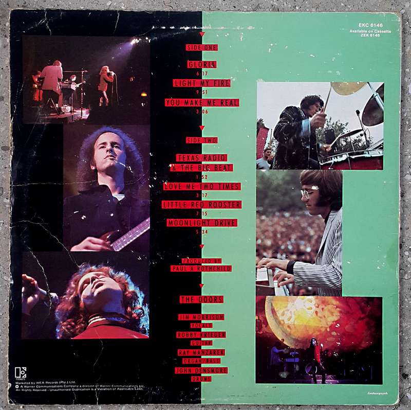 THE DOORS - ALIVE, SHE CRIED Vinyl, LP, Album Country: South Africa Released: 1983