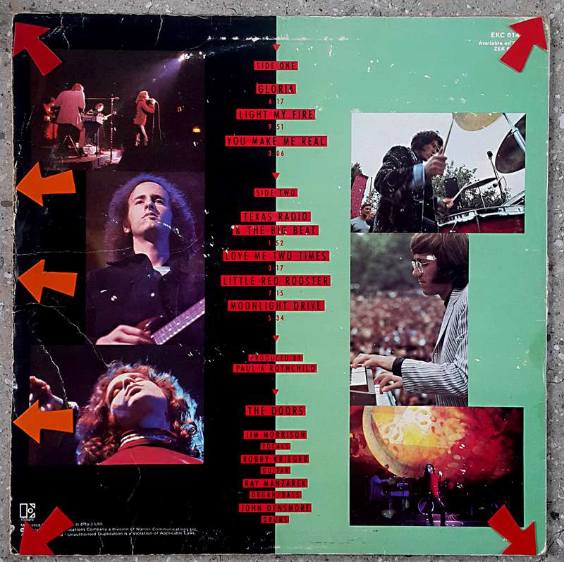 THE DOORS - ALIVE, SHE CRIED Vinyl, LP, Album Country: South Africa Released: 1983