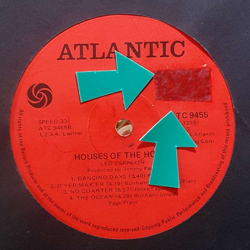 LED ZEPPELIN - HOUSES OF THE HOLY Vinyl, LP, Album Country: South Africa Released: 1973
