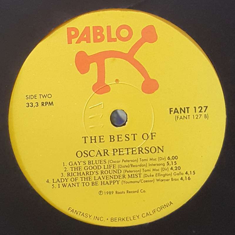 OSCAR PETERSON - BEST OF Vinyl, LP, Album Country: USA Released: 1989