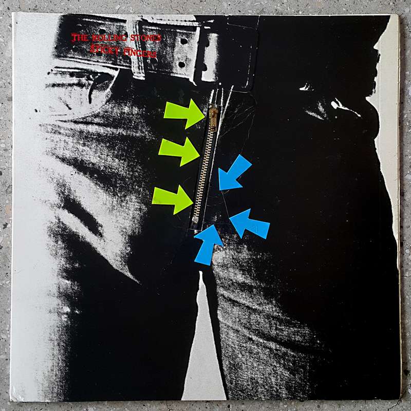 THE ROLLING STONES - STICKY FINGERS Vinyl, LP,  Stereo, PR - Presswell Pressing, Zipper USA 1971