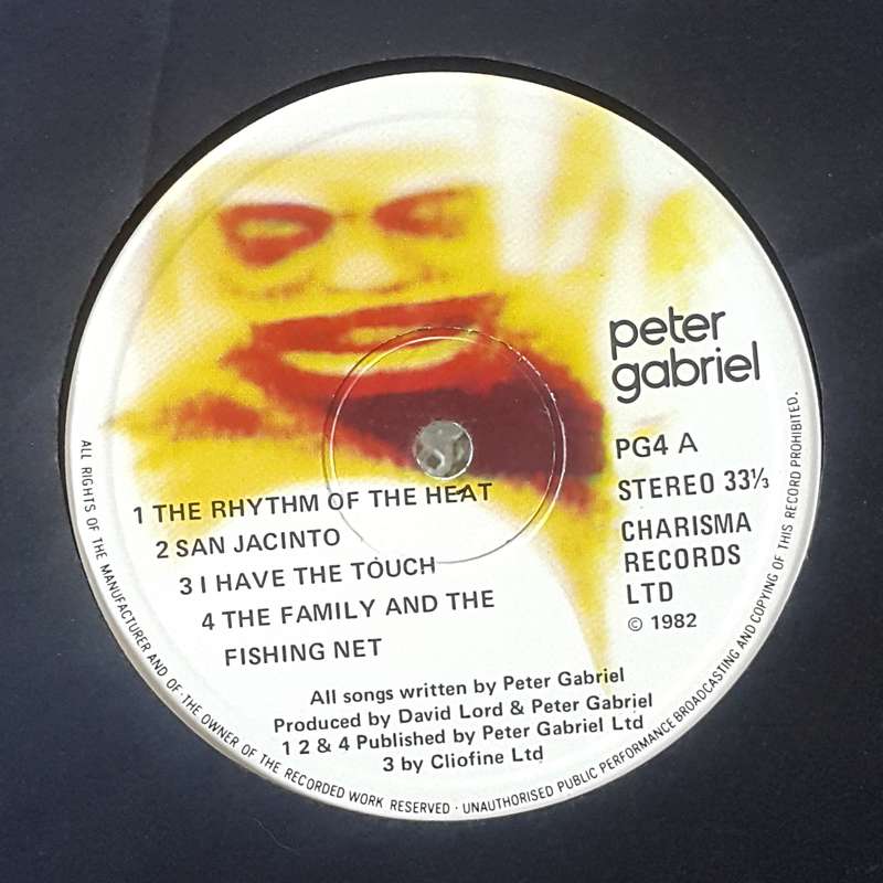 PETER GABRIEL - PETER GABRIEL Vinyl, LP, Album, Stereo Country: UK Released: 1982