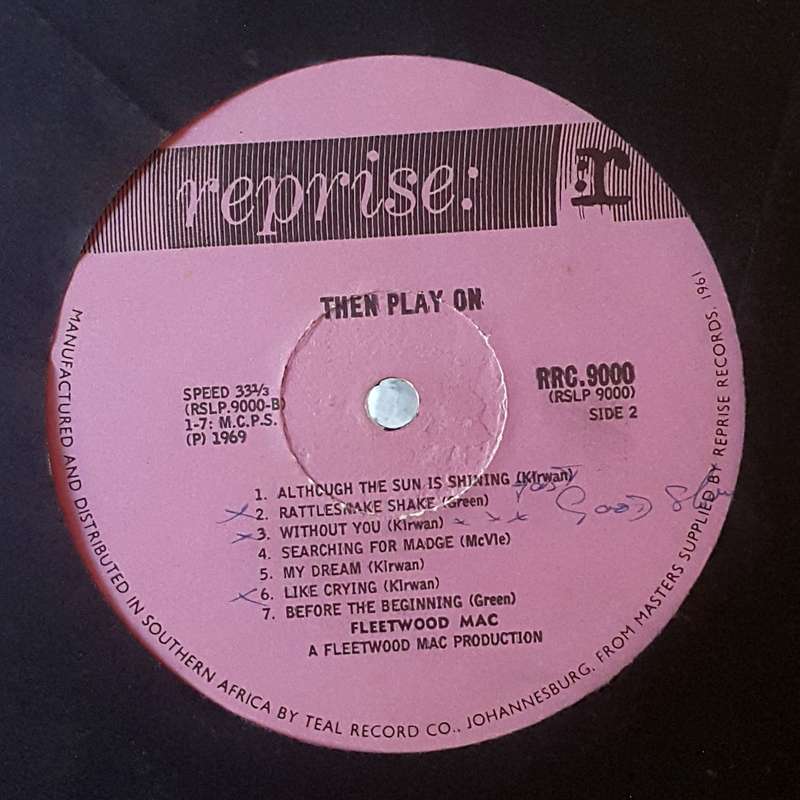 FLEETWOOD MAC - THEN PLAY ON Vinyl, LP, Album, Stereo Country: South Africa Released: 1969