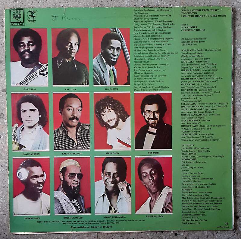 BOB JAMES - TOUCHDOWN Vinyl, LP, Album Country: South Africa Released: 1978