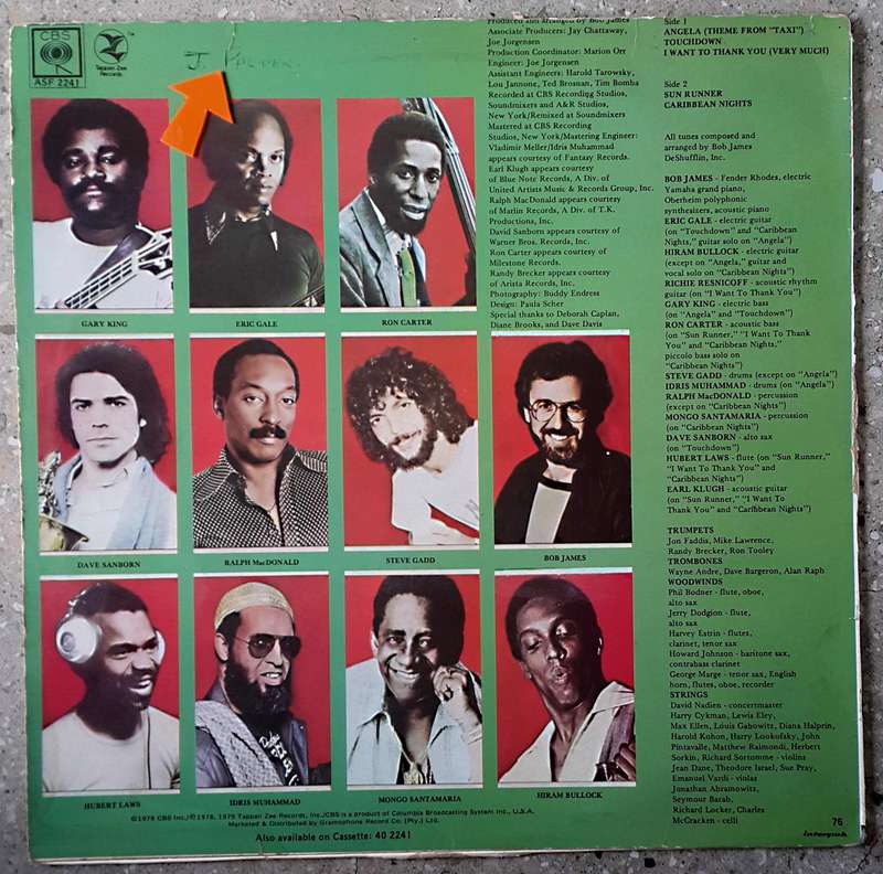 BOB JAMES - TOUCHDOWN Vinyl, LP, Album Country: South Africa Released: 1978