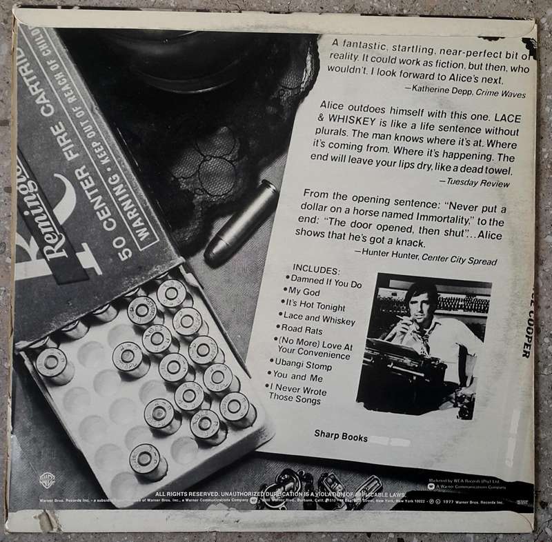 ALICE COOPER - LACE AND WHISKEY Vinyl, LP, Album Country: South Africa Released: 1977