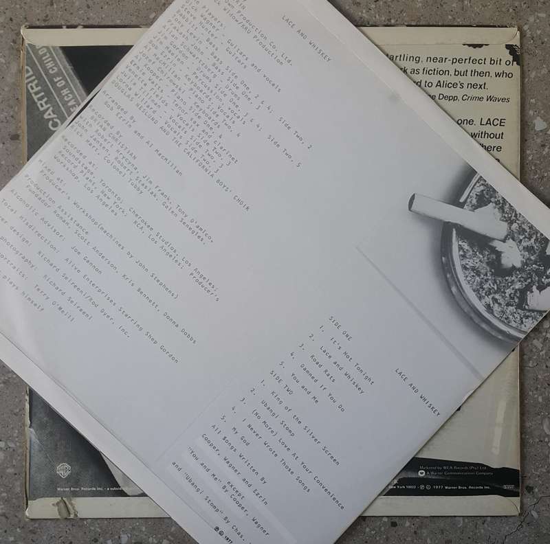 ALICE COOPER - LACE AND WHISKEY Vinyl, LP, Album Country: South Africa Released: 1977