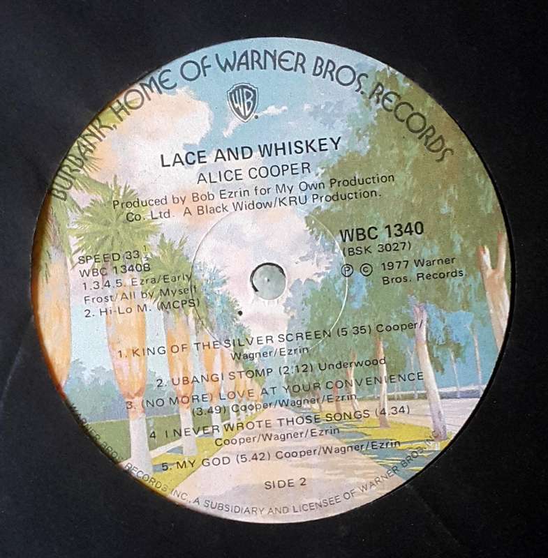 ALICE COOPER - LACE AND WHISKEY Vinyl, LP, Album Country: South Africa Released: 1977
