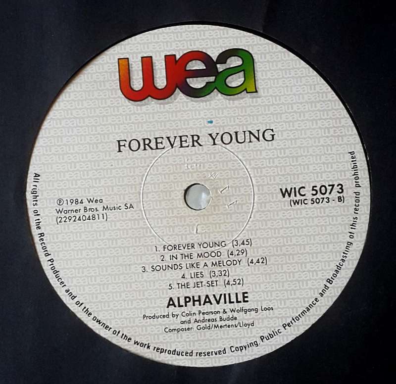 ALPHAVILLE - FOREVER YOUNG Vinyl, LP, Album Country: South Africa Released: 1984