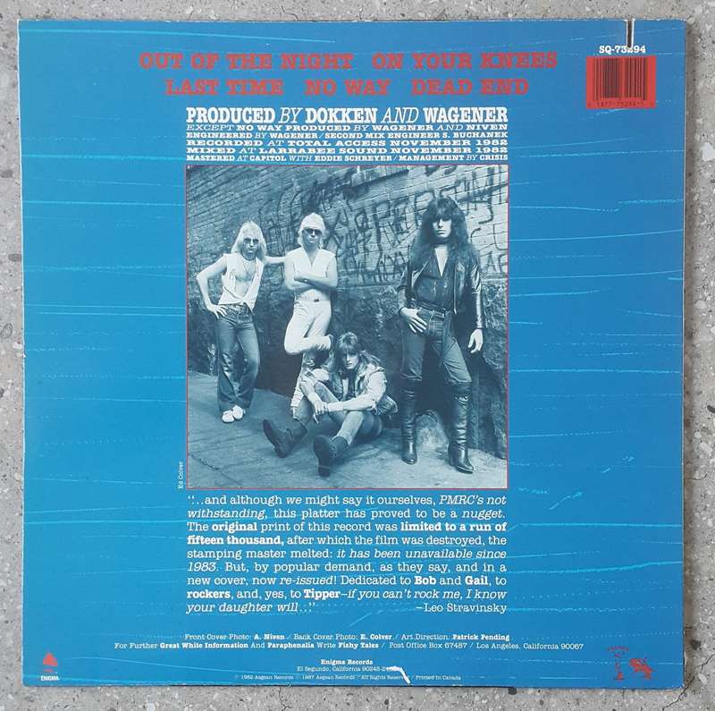 GREAT WHITE - ON YOUR KNEES(First Album)  Vinyl, Country: US Released: 1987