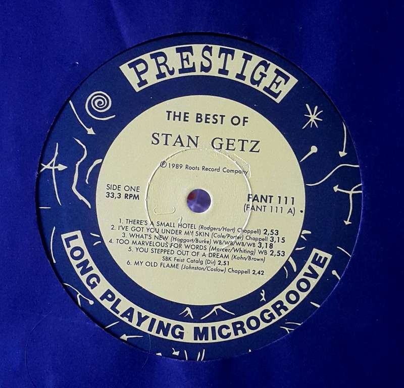 STAN GETZ - THE BEST OF STAN GETZ  Vinyl, LP, Compilation, Stereo, Released: 1989