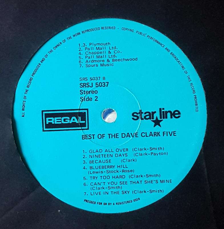 THE DAVE CLARK FIVE - THE BEST OF THE DAVE CLARK FIVE  Vinyl, LP, Album Country: S/Africa 1970