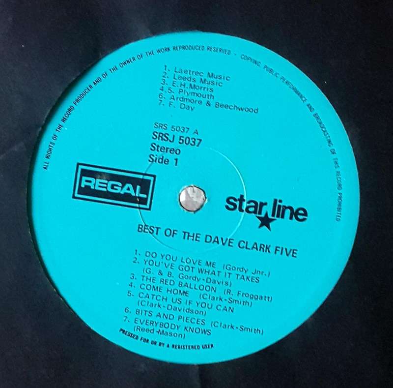 THE DAVE CLARK FIVE - THE BEST OF THE DAVE CLARK FIVE  Vinyl, LP, Album Country: S/Africa 1970