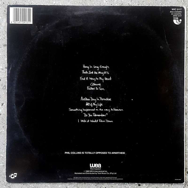 PHIL COLLINS - ...BUT SERIOUSLY Vinyl, LP, Album Country: South Africa Released: 1989