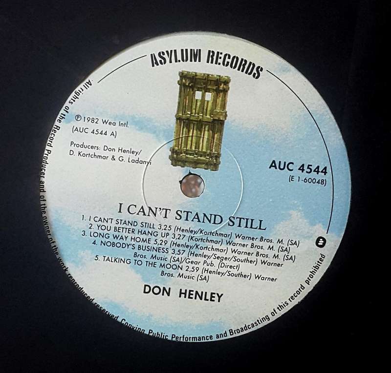 DON HENLEY - I CAN'T STAND STILL Vinyl, LP, Album, Stereo Country: South Africa Released: 1982