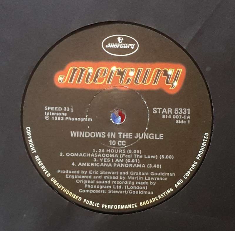 10 CC - WINDOWS IN THE JUNGLE Vinyl, LP, Album Country: South Africa Released: 1983