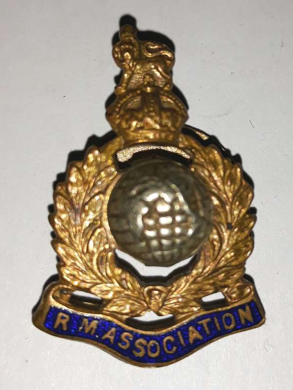 Vintage British Marines Association Button Badge