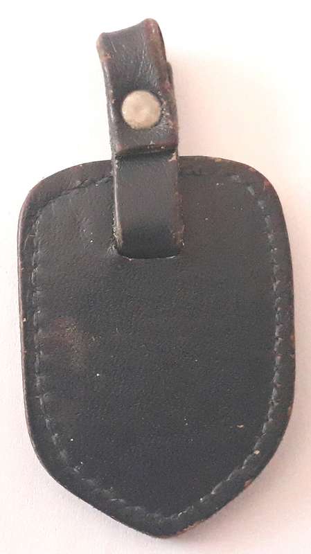 Vintage Admiralty of Hamburg Coat of Arms Keychain Leather Fob