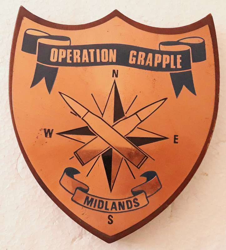 Vintage Rhodesian Operation Grapple Plaque