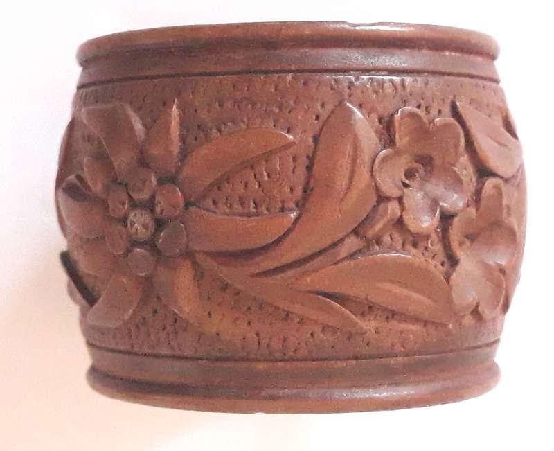 Vintage Swiss Rheinfall Wooden Napkin Holder