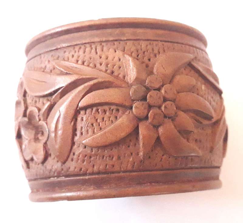 Vintage Swiss Rheinfall Wooden Napkin Holder