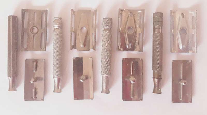 Vintage Collection of Four Gillette Tech Safety Razors