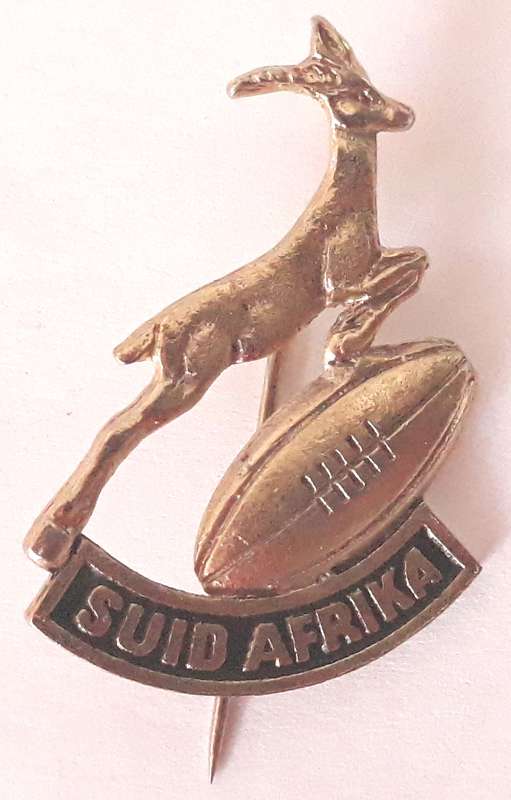 Vintage South African Rugby Springbok Tour Pin Badge