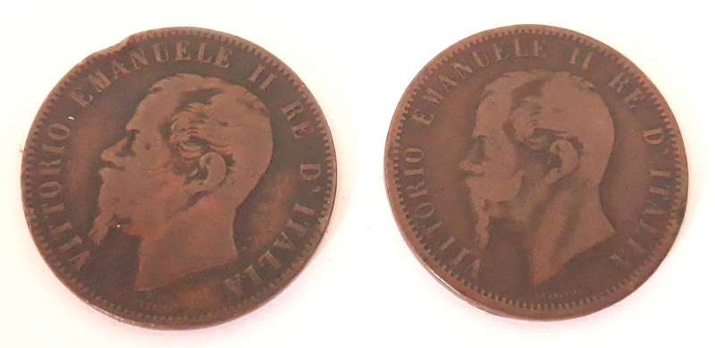 Italian 1863 and 1866 10 Centesimi
