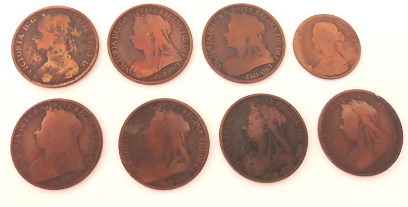 Selection of British Victorian Pennies