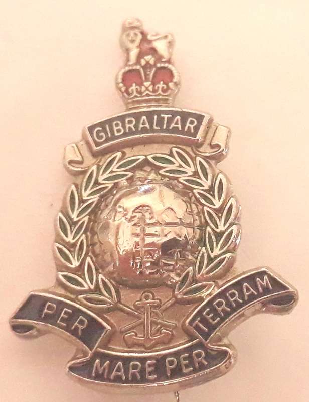 Vintage British Royal Marines Band Service Pin Badge