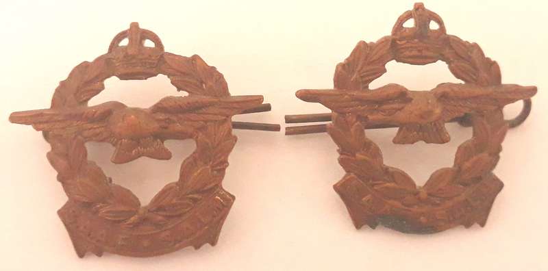 World War Two South African Airforce Collar Badge Pair