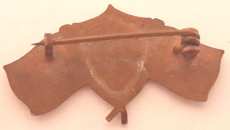 Vintage 1937 Coronation Two Flag Pin Badge