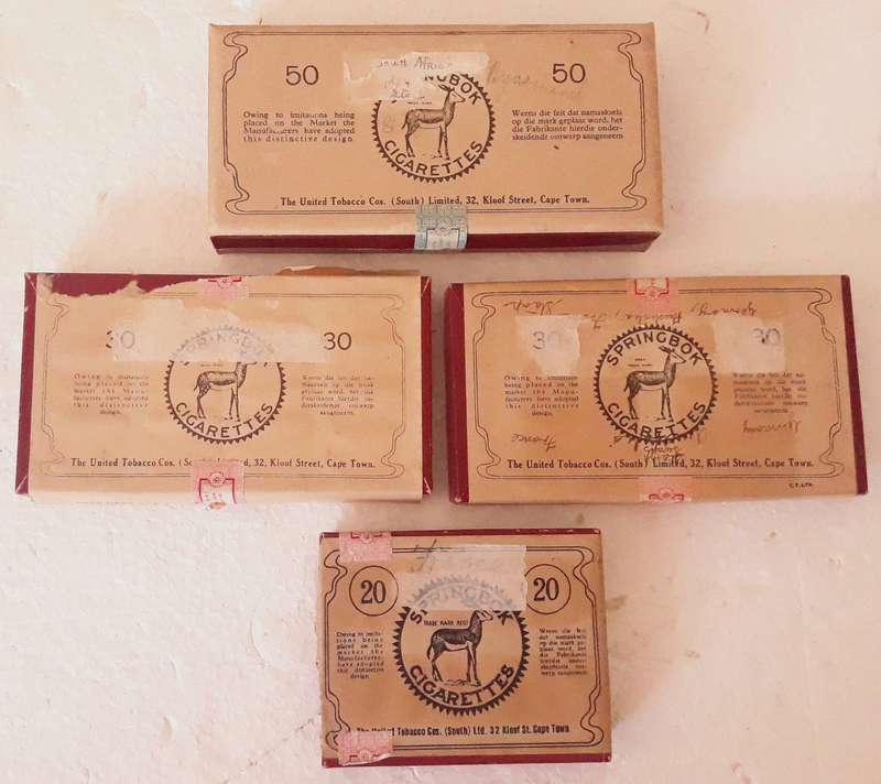 Vintage Sprinkbok Cigarette Boxes - Empty