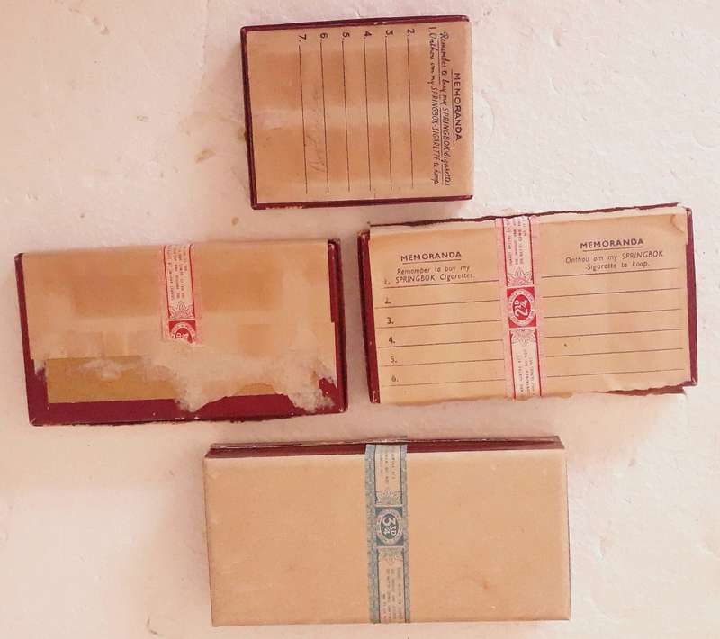 Vintage Sprinkbok Cigarette Boxes - Empty