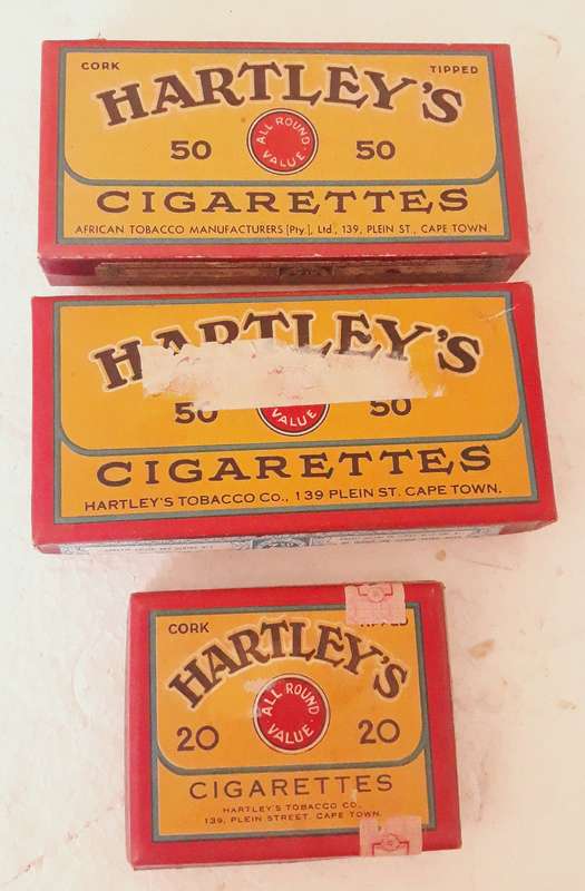 Vintage Hartley's Cigarette Boxes - Empty