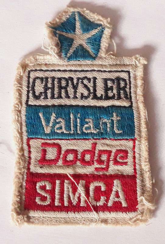 Vintage Chrysler Dealership Employee Cloth Badge