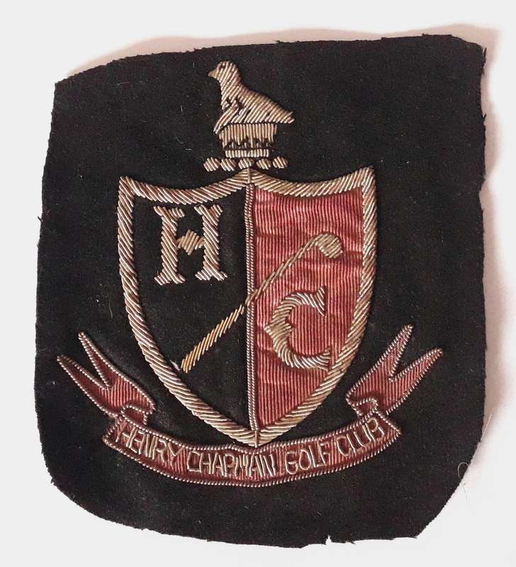 Vintage Rhodesian Henry Chapman Golf Club Bullion Wire Blazer Badge