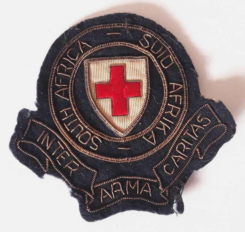 UDF South African Red Cross Bullion Wire Blazer Badge