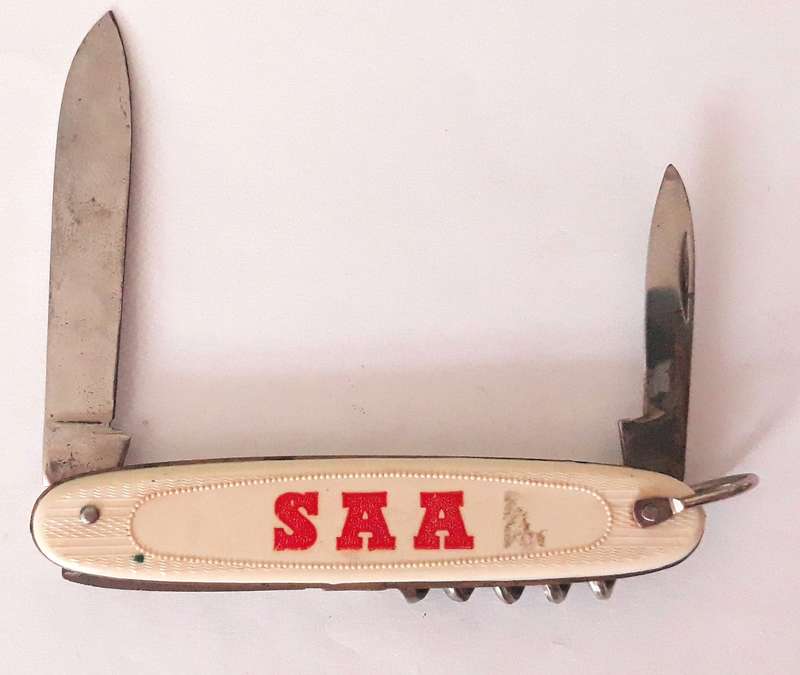 Vintage German Made "SAA" Pocket Knife - Possible South African Airways Advertising