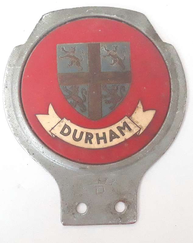 Vintage British Durham Town Car / Caravan Badge