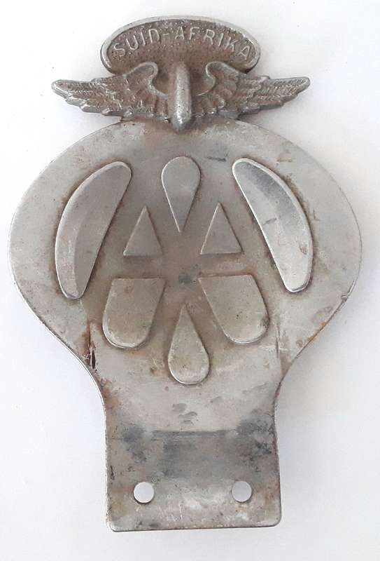 Vintage South African Automobile Association Car Badge