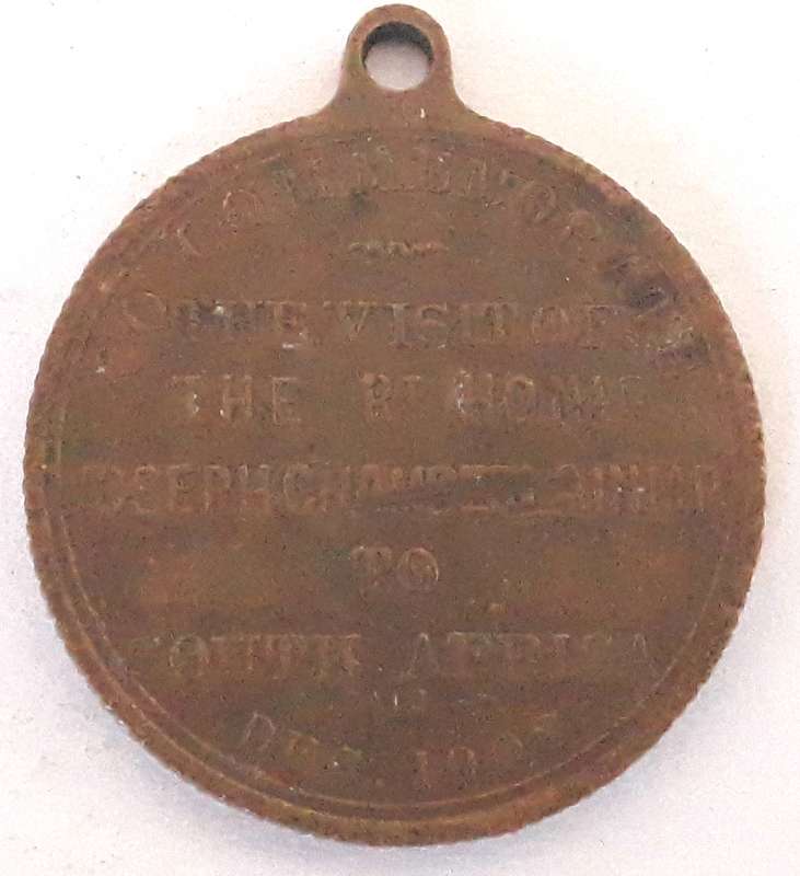 Medallion Commemorating the Visit of Joseph Chamberlin to South Africa in 1902