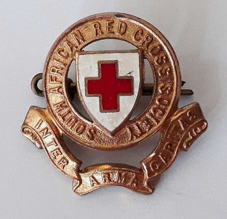 Vintage South African Red Cross Cap Badge
