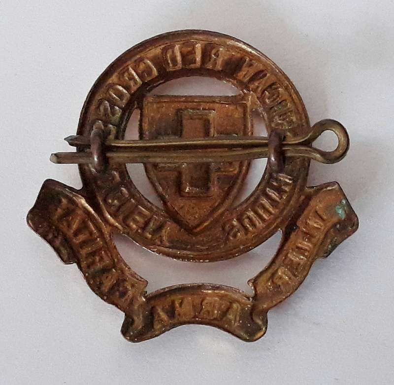 Vintage South African Red Cross Cap Badge