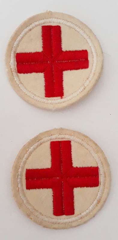 Vintage South African Red Cross Cloth Badges