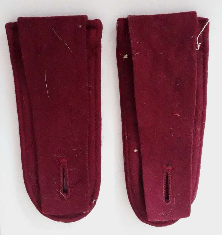 Vintage South African Red Cross VAD - 78 Maroon Shoulder Boards and Badges